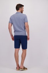 Achterkant van Donkerblauwe linnen bermuda met elastische taille door Upper East voor Heren