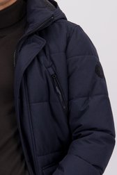 Detail van Donkerblauwe parka door District voor Heren