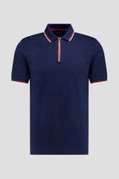 Productfoto 1 van Donkerblauwe polo met rits door Dansaert Blue voor Heren