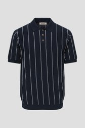 Productfoto 1 van Donkerblauwe polo met wit gestreept motief door Only & Sons voor Heren
