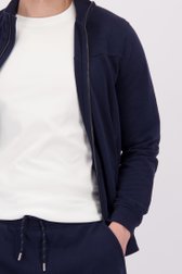 Detail van Donkerblauwe sweatervest door Liberty Island voor Heren