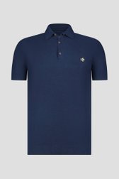 Donkerblauwe tricot polo  van Bluefields voor Heren