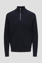 Donkerblauwe trui met hoge hals van ONLY & SONS voor Heren