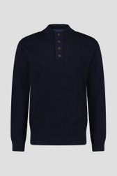 Donkerblauwe trui met knopen van Dansaert Blue voor Heren