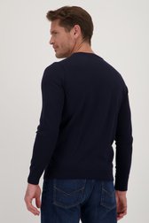 Achterkant van Donkerblauwe trui met ronde hals door Dansaert Blue voor Heren