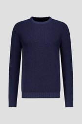 Productfoto 1 van Donkerblauwe trui met ronde hals door Ravøtt voor Heren