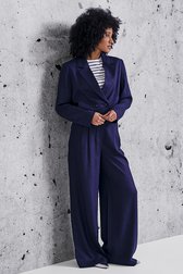 Extra foto 3 van Donkerblauwe wijde broek door Louise voor Dames