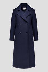 Productfoto 1 van Donkerblauwe wollen mantel door D'Auvry voor Dames