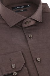 Productfoto 1 van Donkerbruin hemd - Slim fit  door Dansaert Black voor Heren