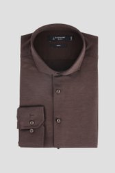 Voorkant van Donkerbruin hemd - Slim fit  door Dansaert Black voor Heren