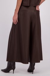 Achterkant van Donkerbruine culotte met leather look door D'Auvry voor Dames