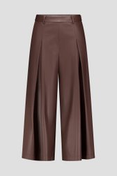 Productfoto 1 van Donkerbruine culotte met leather look door D'Auvry voor Dames