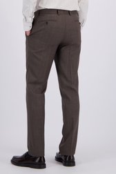 Achterkant van Donkerbruine kostuumbroek - Slim fit  door Dansaert Black voor Heren