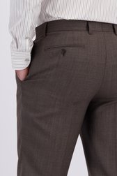 Detail van Donkerbruine kostuumbroek - Slim fit  door Dansaert Black voor Heren