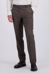 Voorkant van Donkerbruine kostuumbroek - Slim fit  door Dansaert Black voor Heren