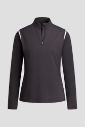 Productfoto 1 van Donkergrijs golftruitje met lange mouwen  door Dansaert Golf Club voor Dames