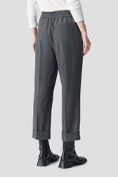 Donkergrijze fijngebreide broek van Opus voor Dames