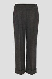 Donkergrijze fijngebreide broek van Opus voor Dames