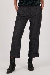 Donkergrijze geklede broek - 7/8 lengte van Opus voor Dames