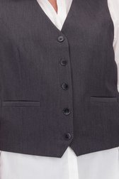 Detail van Donkergrijze mouwloze blazer door ONLY Carmakoma voor Dames
