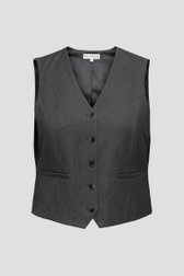 Productfoto 1 van Donkergrijze mouwloze blazer door ONLY Carmakoma voor Dames
