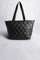 Achterkant van Donkergrijze schoudertas met doorgestikt motief door Liberty Island voor Dames