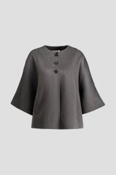 Productfoto 1 van Donkergrijze wollen cape door D'Auvry Studio voor Dames