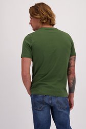 Achterkant van Donkergroen T-shirt met ronde hals door Liberty Island voor Heren
