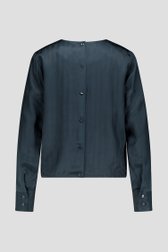 Productfoto 2 van Donkergroene blouse met subtiel gestreept motief door D'Auvry voor Dames