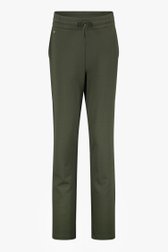 Donkergroene broek met elastische tailleband van Claude Arielle voor Dames