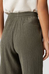 Donkergroene culotte met structuur - 7/8 lengte van Opus voor Dames