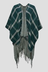 Donkergroene geruite cape van Opus voor Dames