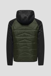 Donkergroene jas met zwarte mouwen van ONLY & SONS voor Heren