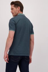 Achterkant van Donkergroene polo met korte mouwen door Dansaert Blue voor Heren