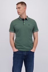 Voorkant van Donkergroene polo met korte mouwen door Only & Sons voor Heren