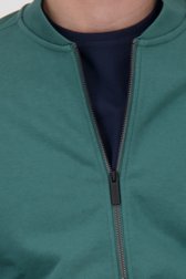 Donkergroene sweater met rits van Ravøtt voor Heren