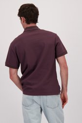 Achterkant van Donkerpaarse polo met korte mouwen door Only & Sons voor Heren