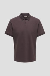 Productfoto 1 van Donkerpaarse polo met korte mouwen door Only & Sons voor Heren