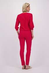 Extra foto 2 van Donkerrode slim fit broek door Claude Arielle voor Dames