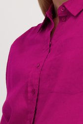 Donkerroze blouse in linnen van Opus voor Dames