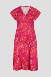 Donkerroze kleedje met paisley print van Geisha voor Dames