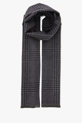 Écharpe avec motif pied-de-poule gris-marine de Michaelis pour Hommes