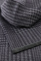 Écharpe avec motif pied-de-poule gris-marine de Michaelis pour Hommes