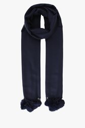 Echarpe bleu foncé avec pompons de Liberty Island pour Femmes