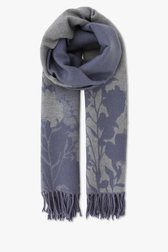 Écharpe bleue à imprimé floral gris clair de Modeno pour Femmes