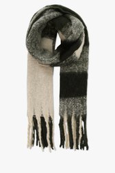 Écharpe d'hiver en kaki et écru de Liberty Island pour Femmes