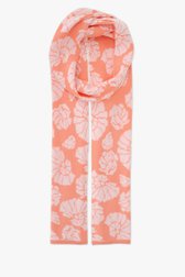 Echarpe en corail avec imprimé écru de Libelle pour Femmes
