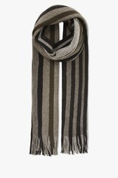 Écharpe en maille fine verte et grise de Michaelis pour Hommes