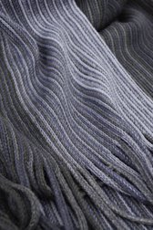 Écharpe en tricot côtelé bleu et gris de Michaelis pour Hommes