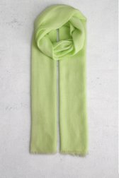 Écharpe fine jaune-vert avec bord frangé de Liberty Island pour Femmes